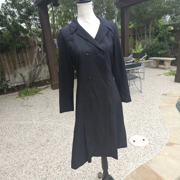 Pendleton black  Double Breasted 100%  virgin wool dress 4 - Picture 11 of 14